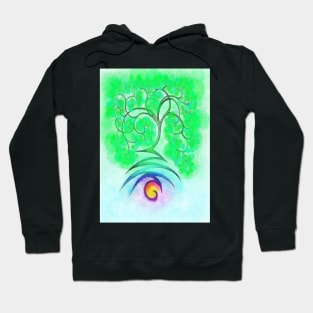 Lightning Tree Poster Hoodie